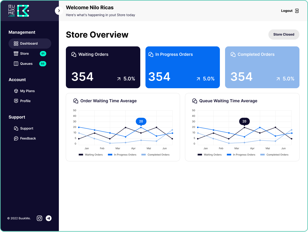 BuukMe Dashboard